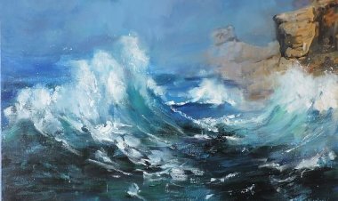 Πρόσκληση στην έκθεση Ζωγραφικής της Ελένης Μάντζαρη - Νικολάκη με τίτλο «Αύρα Μυκόνου»