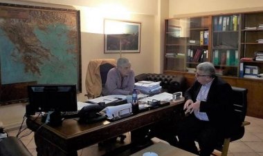 Συνάντηση εργασίας του Αντιπεριφερειάρχη  Φιλήμονα  Ζαννετίδη,  στο γραφείο του υπουργού Αγροτικής Ανάπτυξης και Τροφίμων