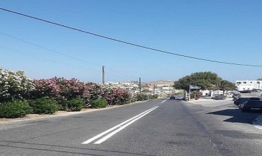 Η Περιφέρεια Νοτίου Αιγαίου προχωρά σε διαγραμμίσεις του οδικού δικτύου Μυκόνου