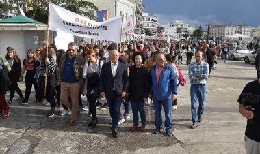 Στο παντηνιακό συλλαλητήριο ενάντια στην εγκατάσταση ανεμογεννητριών ο Γιώργος Λεονταρίτης