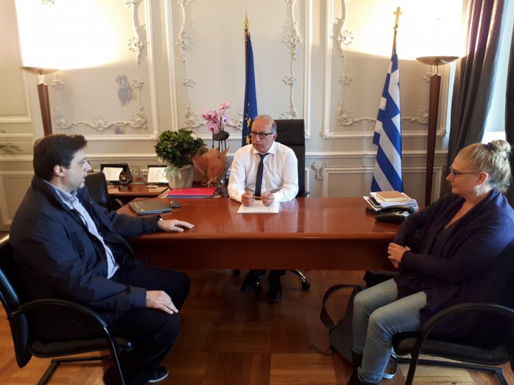 Συνάντηση Γιώργου Λεονταρίτη με τον Πρόεδρο του Τμήματος Μηχανικών Σχεδίασης  Προϊόντων και Συστημάτων του Πανεπιστημίου Αιγαίου.