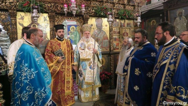 Χειροτονία Ιεροδιακόνου Γεώργιου Σταλίμερου από τον Σεβασμιώτατο Δωρόθεο Β' στην Μεγάλη Παναγιά