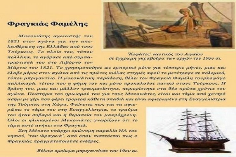 Ο Μυκονιάτης ήρωας του '21 καπετάν Φραγκιάς Φαμέλης