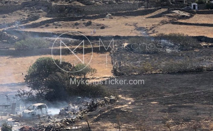 Mykonos: Φωτιά στην περιοχή Ληνώ Μυκόνου - Επιχειρούν επίγειες και εναέριες δυνάμεις [Video]