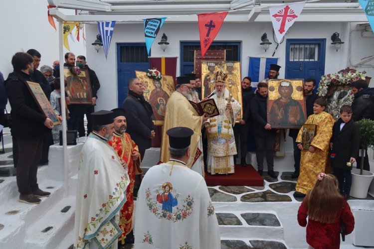 Quadragesima Sunday: Η Εορτή της Ορθοδοξίας και η Λιτάνευση των ιερών Εικόνων στη Μύκονο  [pics & video]