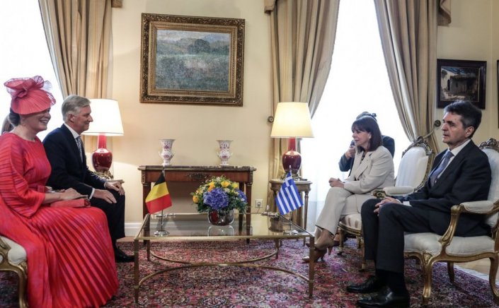 President Sakellaropoulou - Belgian royals : Συνάντηση ΠτΔ με το βασιλικό ζεύγος του Βελγίου: Εξαιρετικό το επίπεδο των διμερών σχέσεων