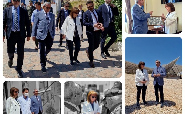 President Sakellaropoulou - Aegean Islands: Διήμερη επίσκεψη της Κατερίνας Σακελλαροπούλου σε Χάλκη, Τήλο και Σύμη