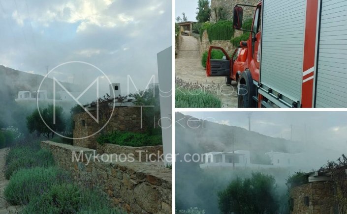 Mykonos: Φωτιά τα ξημερώματα σε πολυτελή βίλα στην Αλεομάνδρα Μυκόνου!!