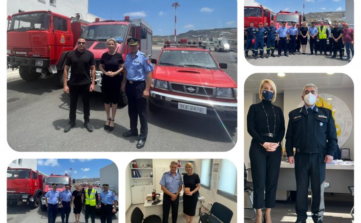 MP Katerina Monogiou: Κατόπιν αιτήματος της Κατερίνας Μονογυιού , ενισχύθηκε η Πυροσβεστική Υπηρεσία Μυκόνου με ένα πυροσβεστικό όχημα 5 τόνων και 9 πυροσβέστες