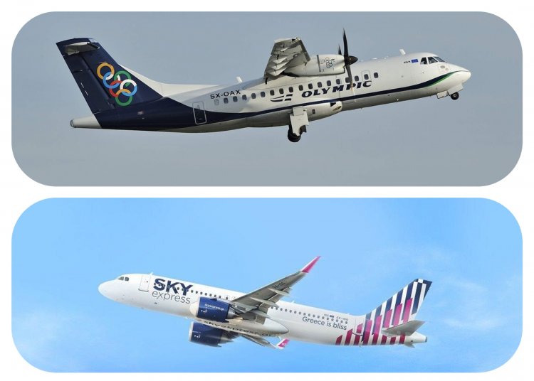 Flights to Islands:  "Αερομαχίες" SKY express και Olympic Air ενόψει του διαγωνισμού για τις 28 άγονες αεροπορικές γραμμές