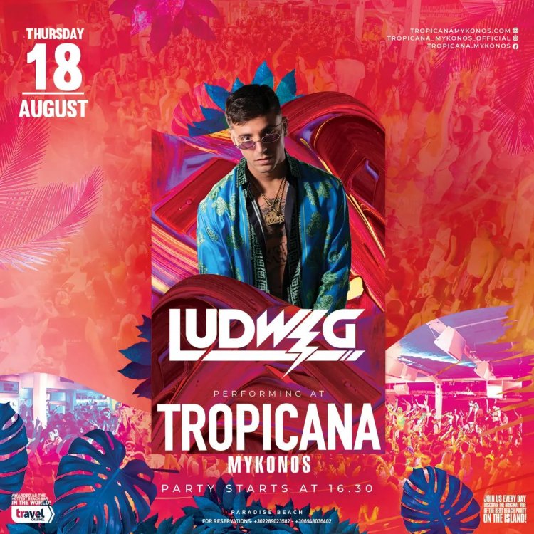 Tropicana Mykonos: Beachfront Party hosted by DJ ludwig, Thursday August 18th, 2022 [pics]