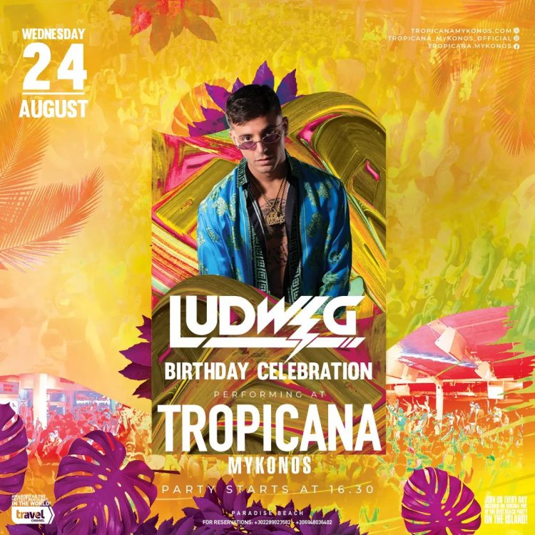 Tropicana Mykonos: Beachfront Party hosted by DJ ludwig, Wednesday August 24th, 2022 [pics]