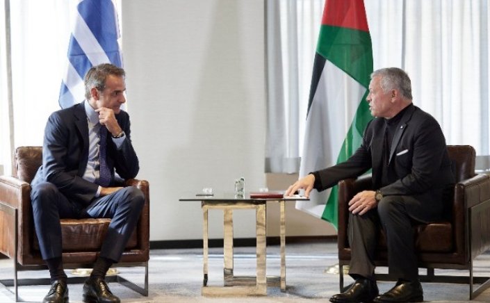 PM Mitsotakis: Συνάντηση του πρωθυπουργού Κυριάκου Μητσοτάκη με τον βασιλιά της Ιορδανίας Αμπντάλα Β΄