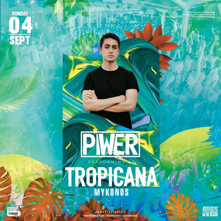 Tropicana Mykonos: Dj Piwer on the decks of Tropicana, Sunday 04 September, 2022. Are you ready to live the experience ? [pics &videos]