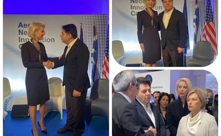 ND's MP Katerina Monogiou: Η Κατερίνα Μονογυιού υποδέχτηκε στη Σύρο τον Αμερικανό Πρέσβη και την Αν. Υπουργό Υγείας για τα εγκαίνια του Aegean Neorion Innovation Center [video]