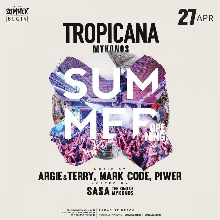 Tropicana Summer Opening: Tropicana Mykonos is opening for the 2023 summer season on April 27! [pics & video]