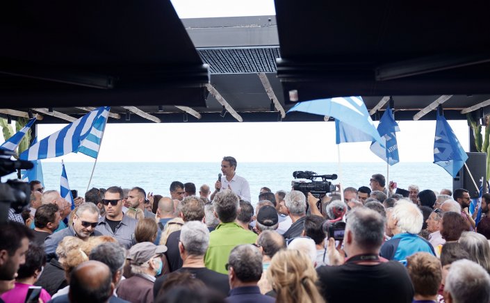 Mitsotakis in Ierapetra: Υπάρχει ένας υποψήφιος πρωθυπουργός και ένα κόμμα που διεκδικεί να κυβερνήσει τη χώρα