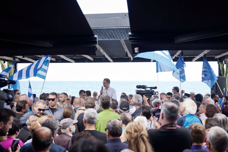 Mitsotakis in Ierapetra: Υπάρχει ένας υποψήφιος πρωθυπουργός και ένα κόμμα που διεκδικεί να κυβερνήσει τη χώρα