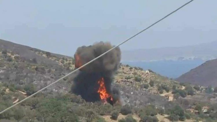 Wildfire in Karystos: Επεσε καναντέρ στο Πλατανιστό  Καρύστου – Αγωνία για τους δύο χειριστές [Video ντοκουμέντο]
