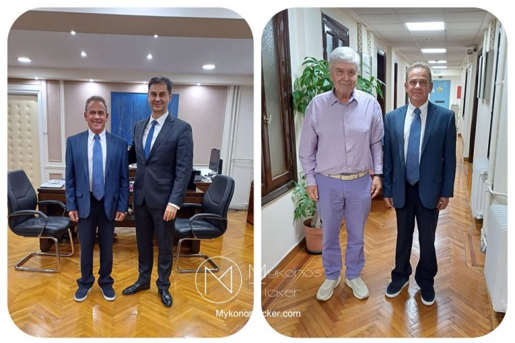 New Mayor of Mykonos: Συνάντηση Χρήστου Βερώνη με τον Υφυπουργό Οικονομικών Χάρη Θεοχάρη για θέματα της Μυκόνου