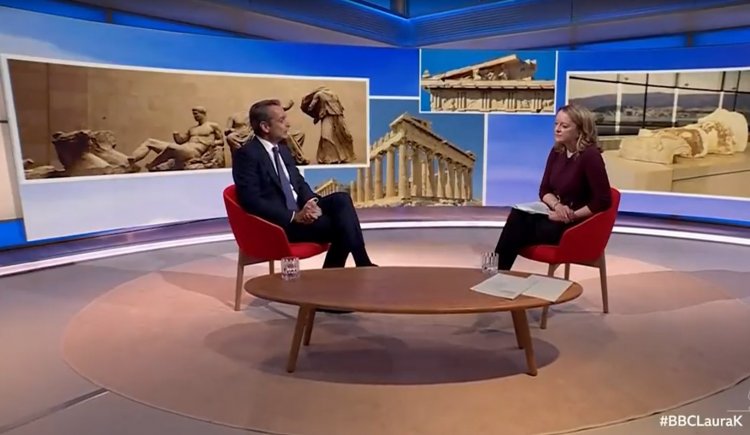 PM Kyriakos Mitsotakis - BBC: Μητσοτάκης στο BBC για τα γλυπτά του Παρθένωνα - Πώς θα ήταν αν κόβαμε μισή τη Μόνα Λίζα;
