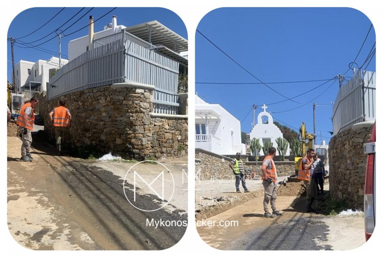 Mykonos - ΔΕΥΑΜ: Αποκαταστάθηκε η βλάβη του δικτύου ύδρευσης στην περιοχή Πύργος, Ανω Μεράς Μυκόνου