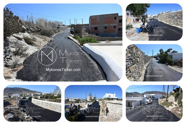 Asphalt Surfacing in Mykonos: Ασφαλτόστρωση στο εσωτερικό δίκτυο δρόμων του “Ξεχασμένου“ Πύργου Ανω Μεράς [Εικόνες & Video]