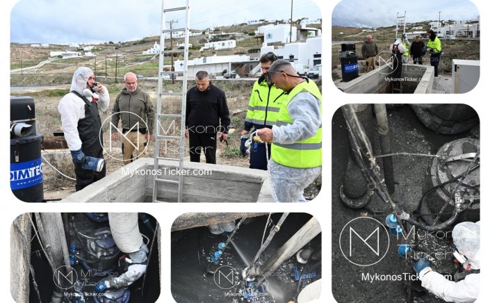 Προληπτικός έλεγχος και ολιστικός καθαρισμός του κεντρικού αντλιοστασίου λυμάτων στον Κόρφο [Εικόνες & Video]