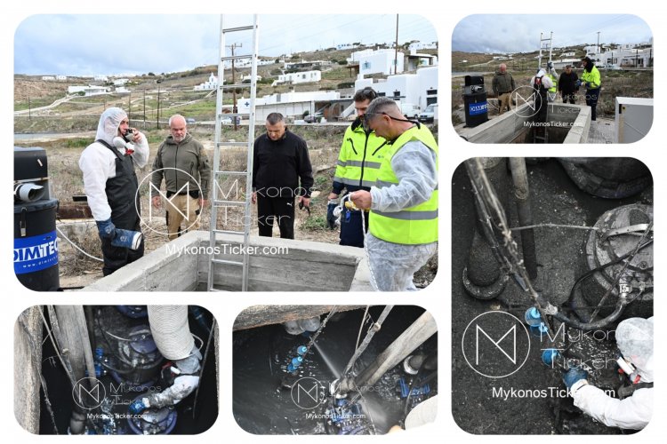 Προληπτικός έλεγχος και ολιστικός καθαρισμός του κεντρικού αντλιοστασίου λυμάτων στον Κόρφο [Εικόνες & Video]