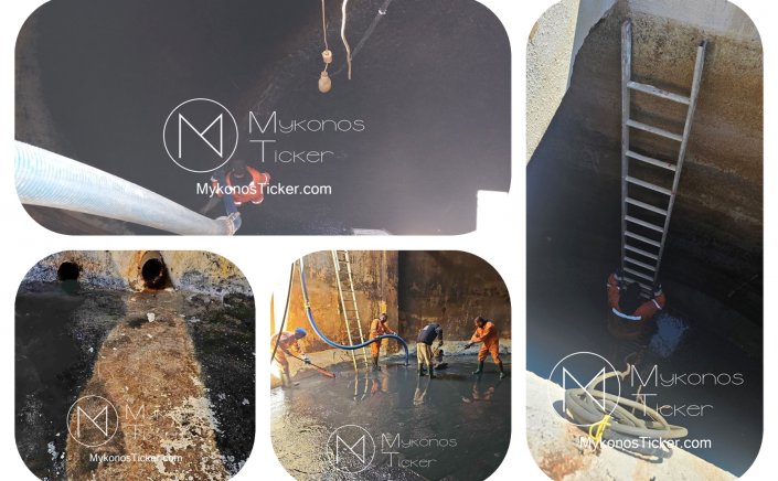 ΔΕΥΑ Μυκόνου: Προληπτικός καθαρισμός και απολύμανση δεξαμενών υδροδότησης στο ταχυδιϋλιστήριο της Αγίας Σοφίας [Εικόνες & videos]