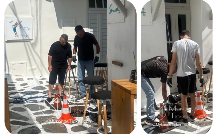 ΔΕΥΑ Μυκόνου: Προγραμματισμένες εργασίες καθαρισμού και συντήρησης φρεατίων - αγωγών απoxέτευσηs στην Σκάρπα, Xώpας Mυκόvoυ [Εικόνες]