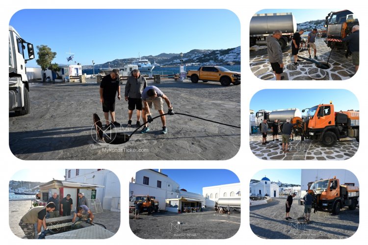 ΔΕΥΑ Μυκόvoυ: Προληπτικός καθαρισμός φρεατίων - αγωγών απoxέτευσηs και αντλιοστασίου λυμάτων στην Παραλία, Xώpας Mυκόvoυ [Εικόνες & Videos]