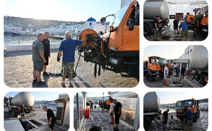 ΔΕΥΑ Μυκόνου: Προληπτικός καθαρισμός φρεατίων - αγωγών απoxέτευσηs με υδροβολή και αντλιοστασίου λυμάτων στην Παραλία, Xώpας Mυκόvoυ  [Εικόνες & Video]