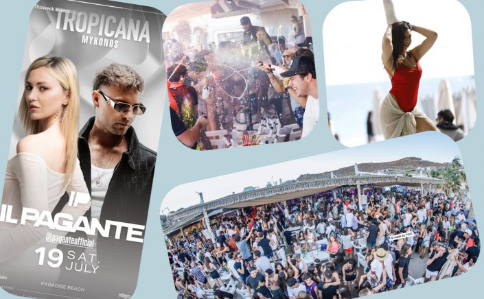 Tropicana Mykonos Party: DJ Il Pagante on the decks of Tropicana, Saturday, July 19th, 2025. Are you ready to live the experience? [pics & vids]