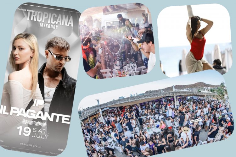 Tropicana Mykonos Party: DJ Il Pagante on the decks of Tropicana, Saturday, July 19th, 2025. Are you ready to live the experience? [pics & vids]