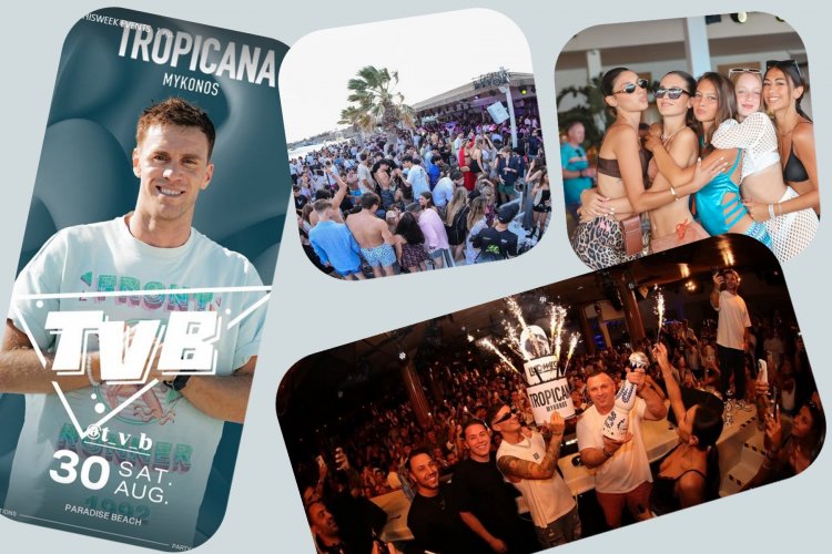 Tropicana Mykonos Party: Dj TVB on the decks of Tropicana, Saturday August 30th 2025. Are you ready to live the experience? [pics & vids]