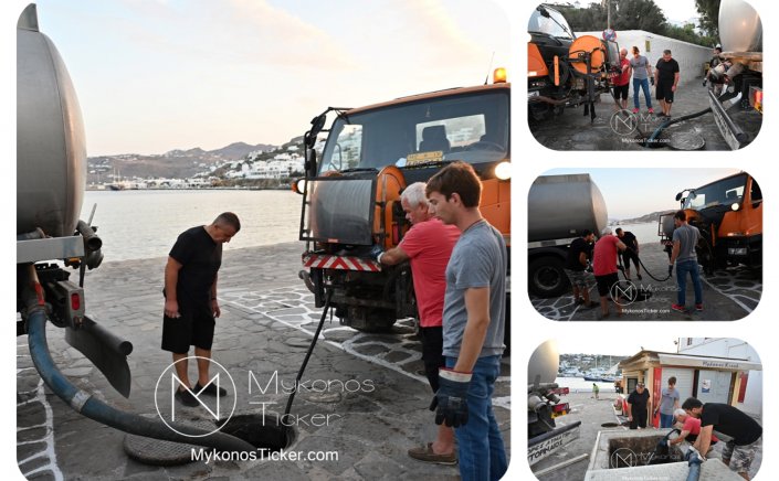 ΔΕΥΑ Μυκόνου: Υπό διαρκή και στενή παρακολούθηση το δίκτυο λυμάτων - Καθαρισμός και συντήρηση φρεατίων και αντλιοστασίου στον Γιαλό [Εικόνες & Video]