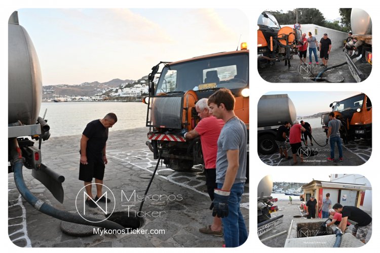 ΔΕΥΑ Μυκόνου: Υπό διαρκή και στενή παρακολούθηση το δίκτυο λυμάτων - Καθαρισμός και συντήρηση φρεατίων και αντλιοστασίου στον Γιαλό [Εικόνες & Video]