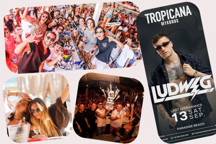 Tropicana Mykonos Party: Ludwig  live at Tropicana, Saturday, September 13th, 2025. Are you ready to live the experience? [pics & vids]