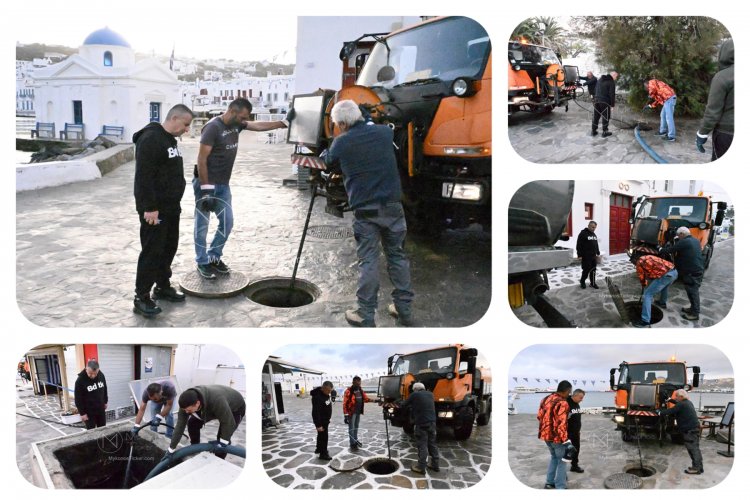 ΔΕΥΑ Μυκόνου: Υπό διαρκή και στενή παρακολούθηση το δίκτυο λυμάτων - Καθαρισμός και συντήρηση φρεατίων και αντλιοστασίου στον Γιαλό [Εικόνες & Video]
