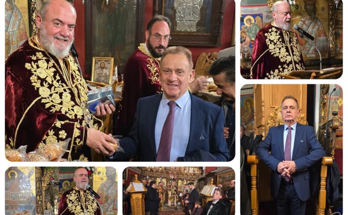 «Χριστούγεννα στη Μύκονο: Παρέστη συμπροσευχόμενος ο εορτάζων Δήμαρχος Χρήστος Βερώνης» - Οι ευχές και το έθιμο του «Ανέψυχου»