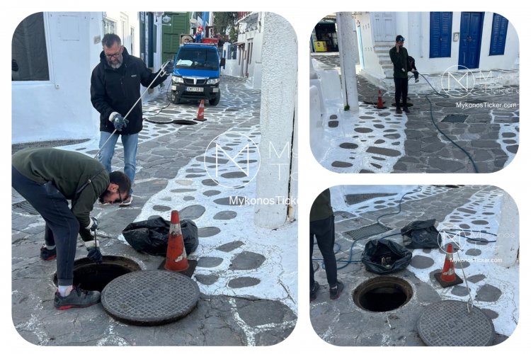 ΔΕΥΑ Μυκόνου: Αδιαπραγμάτευτη επιχειρησιακή ετοιμότητα και τον χειμώνα – Παρεμβάσεις καθαρισμού του αποχετευτικού δικτύου σε Τρία Πηγάδια και Άγιο Ευθύμιο