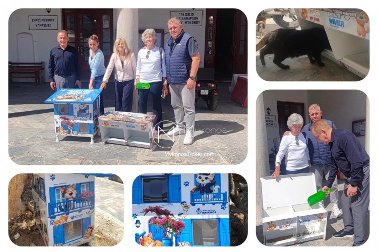 Mykonos Pet Policy: “Stray Care Innovation” - Καινοτομία στη Φιλοζωική μέριμνα του Δήμου για Αδέσποτα με νέα γατόσπιτα “Feederini”