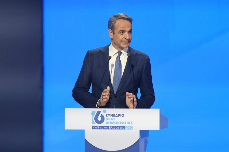 Mitsotakis at 16th ND Congress: Μητσοτάκης στο 16ο Συνέδριο της ΝΔ με σύνθημα, «έχουμε νέα εθνική αποστολή με πρώτο σταθμό τις εκλογές του 2027» - Το δίλημμα θα είναι Μητσοτάκης ή οποιοσδήποτε άλλος [Video]