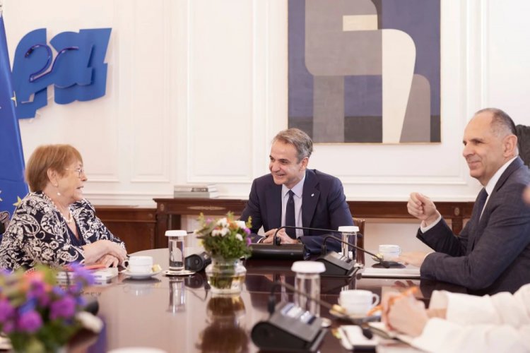 Mitsotakis Bachelet UN Meeting: Συνάντηση Μητσοτάκη με την υποψήφια για τη θέση ΓΓ του ΟΗΕ, Μισέλ ΜπατσελέMitsotakis Bachelet UN Meeting: Συνάντηση Μητσοτάκη με την υποψήφια ΓΓ του ΟΗΕ, Μισέλ Μπατσελέ