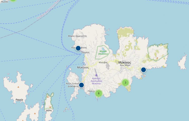 Mykonos Water Quality Compliance: Διαδραστικός χάρτης με επίσημες μετρήσεις για την ποιότητα των κολυμβητικών υδάτων σε 12 παραλίες της Μυκόνου & για 1700 παραλίες στην Ελλάδα
