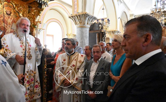 "podosis of the Dormition: Βρούτσης και Βερώνης παρέστησαν στην μυσταγωγία επί τη Αποδόσει της Κοιμήσεως της Θεοτόκου στην Ι.Μ. Παναγάις Τουρλιανής