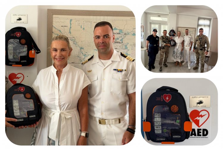 Maritime Health Resilience: Η Ιουλία Τσέτη δωρίζει Απινιδωτές στο Λιμεναρχείο Μυκόνου για την Ασφάλεια 2,1 εκατ. ταξιδιωτών