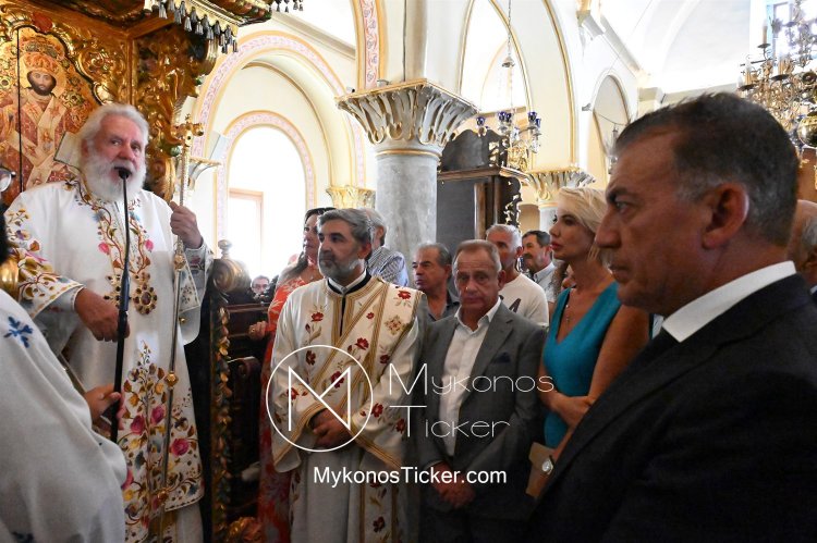 "Apodosis of the Dormition: Βρούτσης και Βερώνης παρέστησαν στην μυσταγωγία επί τη Αποδόσει της Κοιμήσεως της Θεοτόκου στην Ι.Μ. Παναγάις Τουρλιανής