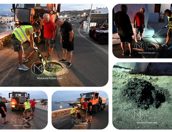 Infrastructure Resilience - ΔΕΥΑ Μυκόνου: Υδραυλική αποσυμφόρηση του δικτύου λυμάτων στον άξονα Παλαιού Λιμένα–Μουσείου με jet-vac και επιτόπια εποπτεία.